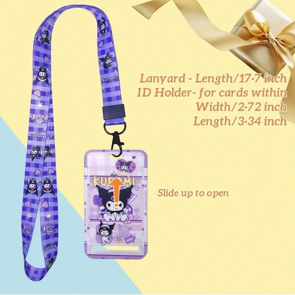 Purple Cartoon Character Accessories Set Kuromi Sanrio